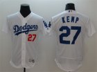 Dodgers #27 Matt Kemp White Flexbase Jersey