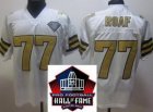 2012 Hall of Fame New Orleans Saints #77 Roaf Throwback white