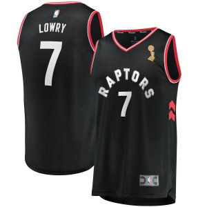 Raptors #7 Kyle Lowry Black 2019 NBA Finals Champions Swingman Jersey