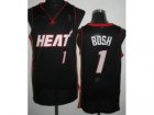 nba Miami Heat #1 Chris Bosh Black Jerseys[Revolution 30]