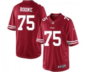 Men\'s Nike San Francisco 49ers #75 Alex Boone Limited Red Team Color NFL Jersey