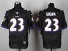 Nike Baltimore Ravens #23 Chykie Brown black Jerseys(Elite)