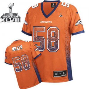 2014 super bowl xlvii nike women nfl jerseys denver broncos #58 von miller orange[drift fashion]