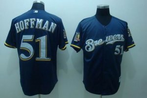 mlb milwaukee brewers #51 hoffman blue[40th patch]