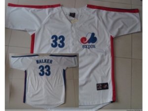 MLB Montreal Expos #33 Walker White Throwback