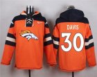 Nike Denver Broncos #30 Terrell Davis Orange Player Pullover Hoodie