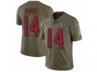 Men Nike Atlanta Falcons #14 Justin Hardy Limited Olive 2017 Salute to Service NFL Jersey