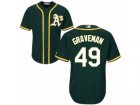 Youth Majestic Oakland Athletics #49 Kendall Graveman Replica Green Alternate 1 Cool Base MLB Jersey