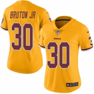 Women\'s Nike Washington Redskins #30 David Bruton Jr. Limited Gold Rush NFL Jersey