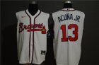 Braves #13 Ronald Acuna Jr. White Nike Cool Base Sleeveless Jersey
