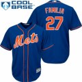 Mens Majestic New York Mets #27 Jeurys Familia Authentic Royal Blue Alternate Home Cool Base MLB Jersey