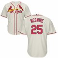 Mens Majestic St. Louis Cardinals #25 Mark McGwire Authentic Cream Alternate Cool Base MLB Jersey