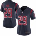 Women's Nike Houston Texans #29 Andre Hal Limited Navy Blue Rush NFL Jersey