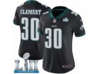 Women Nike Philadelphia Eagles #30 Corey Clement Black Alternate Vapor Untouchable Limited Player Super Bowl LII NFL Jersey