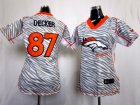 Nike Women Denver Broncos #87 Eric Decker jerseys[fem fan zebra]