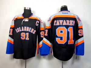 NHL New York Islanders #91 John Tavares Black Third Jerseys