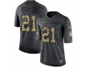 ike Philadelphia Eagles #21 Patrick Robinson Limited Black 2016 Salute to Service NFL Jersey