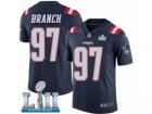 Youth Nike New England Patriots #97 Alan Branch Limited Navy Blue Rush Vapor Untouchable Super Bowl LII NFL Jersey
