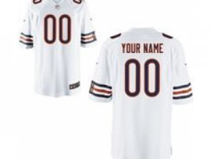 Men\'s Nike Chicago Bears Customized Game White Jerseys (S-4XL)