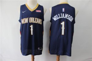 Pelicans #1 Zion Williamson Navy Nike Swingman Jersey