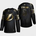 Lightning #6 Anton Stralman Black Gold Adidas Jersey