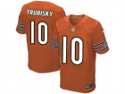 Mens Nike Chicago Bears #10 Mitchell Trubisky Elite Orange Alternate NFL Jersey