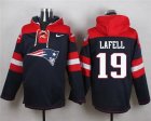 Nike New England Patriots #19 Brandon LaFell Navy Blue Player Pullover Hoodie