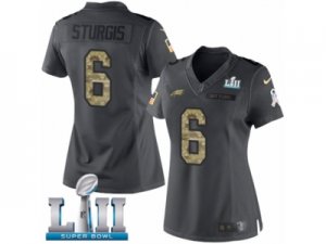 Women Nike Philadelphia Eagles #6 Caleb Sturgis Limited Black 2016 Salute to Service Super Bowl LII NFL Jersey