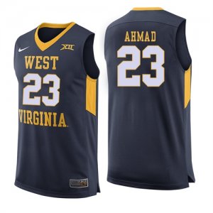 West Virginia Mountaineers #23 Esa Ahmad Navy College Basketball Jersey