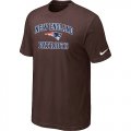 New England Patriots Heart & Soul Brown T-Shirt