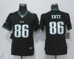 Nike Eagles #86 Zach Ertz Black Women Vapor Untouchable Player Limited Jersey