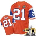 Nike Denver Broncos #21 Aqib Talib Orange Throwback Super Bowl 50 Men Stitched NFL Elite Jersey