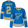 Womens Reebok St. Louis Blues #2 Al Macinnis Authentic Blue 2017 Winter Classic NHL Jersey