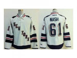 nhl jerseys new york rangers #61 nash white[2014 new stadium]