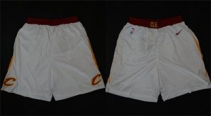 Cavaliers White Nike 2017-18 Autentic Shorts