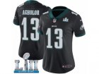 Women Nike Philadelphia Eagles #13 Nelson Agholor Black Alternate Vapor Untouchable Limited Player Super Bowl LII NFL Jersey