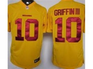 Nike NFL Washington Redskins #10 Robert Griffin Yellow Elite jerseys