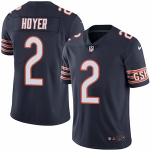 Mens Nike Chicago Bears #2 Brian Hoyer Limited Navy Blue Rush NFL Jersey