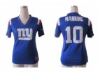 Nike Women New York Giants #10 Eli Manning field flirt fashion blue jerseys(2012)
