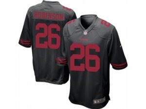 Mens Nike San Francisco 49ers #26 Rashard Robinson Game Black Alternate NFL Jersey