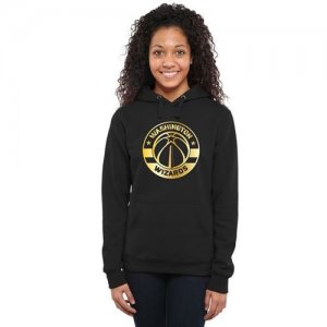 Womens Washington Wizards Gold Collection Pullover Hoodie Black