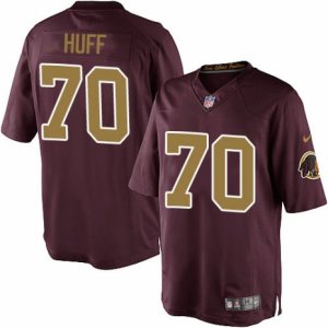 Mens Nike Washington Redskins #70 Sam Huff Limited Burgundy Red Gold Number Alternate 80TH Anniversary NFL Jersey