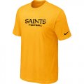 Nike New Orleans Saints Sideline Legend Authentic Font T-Shirt Yellow