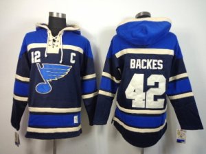 nhl jerseys st.louis blues #42 backes blue[pullover hooded sweatshirt patch C]