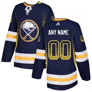 Buffalo Sabres Navy Men\'s Customized Drift Fashion Adidas Jersey