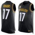 Mens Nike Pittsburgh Steelers #17 Eli Rogers Limited Black Player Name & Number Tank Top NFL Jersey