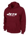 New York Jets Authentic font Pullover Hoodie Red