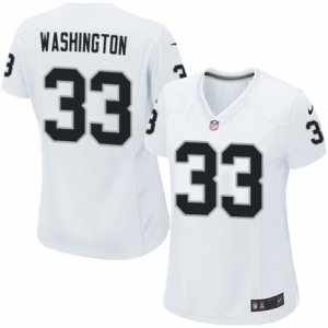 Women\'s Nike Oakland Raiders #33 DeAndre Washington Limited White NFL Jersey