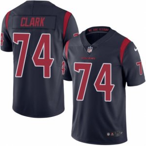 Mens Nike Houston Texans #74 Chris Clark Limited Navy Blue Rush NFL Jersey