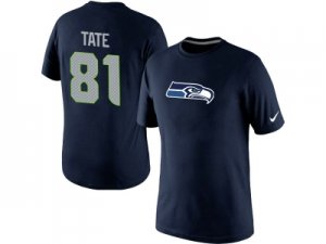 Nike Seattle Seahawks #81 Golden Tate blue Name & Number T-Shirt